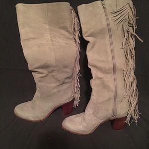 Smokey Gray knee length boot. With original box